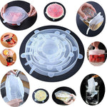 Charger l'image dans la galerie, Couvercle de conservation extensible en silicone rond-Lot de 6
