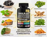 Charger l'image dans la galerie, Le puissant ensemble de suppléments Sea Moss et Shilajit, Ashwagandha, Gingembre renforcé énergie &amp; immunité
